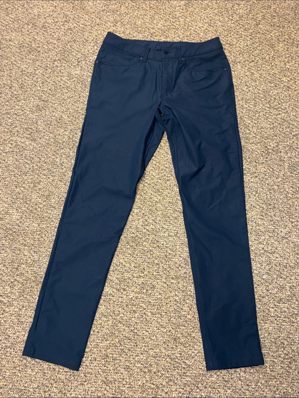 New Lululemon Mens Navy Slim Stretch Chinos